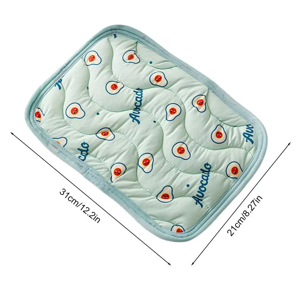 Pet Cooling Mat Summer Pet Cold Bed For Small Dogs Cat Durable Blanket Sofa Cat Ice Pad summer Blanket Pet Accessories Oasis Select Green