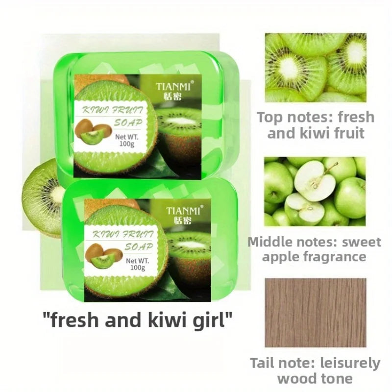 Kiwi Jelly Soap deeply cleanses and removes makeup, bathes the whole body, moisturizes and nourishes, is gentle and not tight, Oasis Select