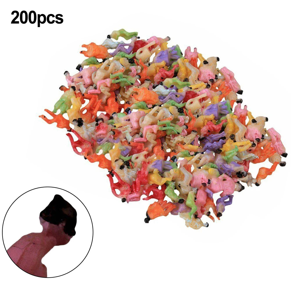 200pcs Seated Painted Model People Figures Railway Sitting Passengers 1:100 Painted Figures HO TT Scale Standing People Assorted Oasis Select