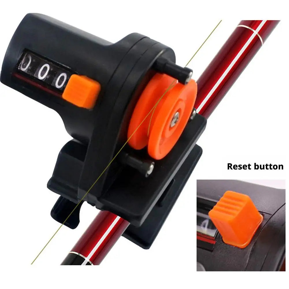 Deep Sea Fishing Line Counter Digital Display 0-999 Meters Raft Fishing Gear Ship Fishing Meter Recorder for Fishing Equipment Oasis Select