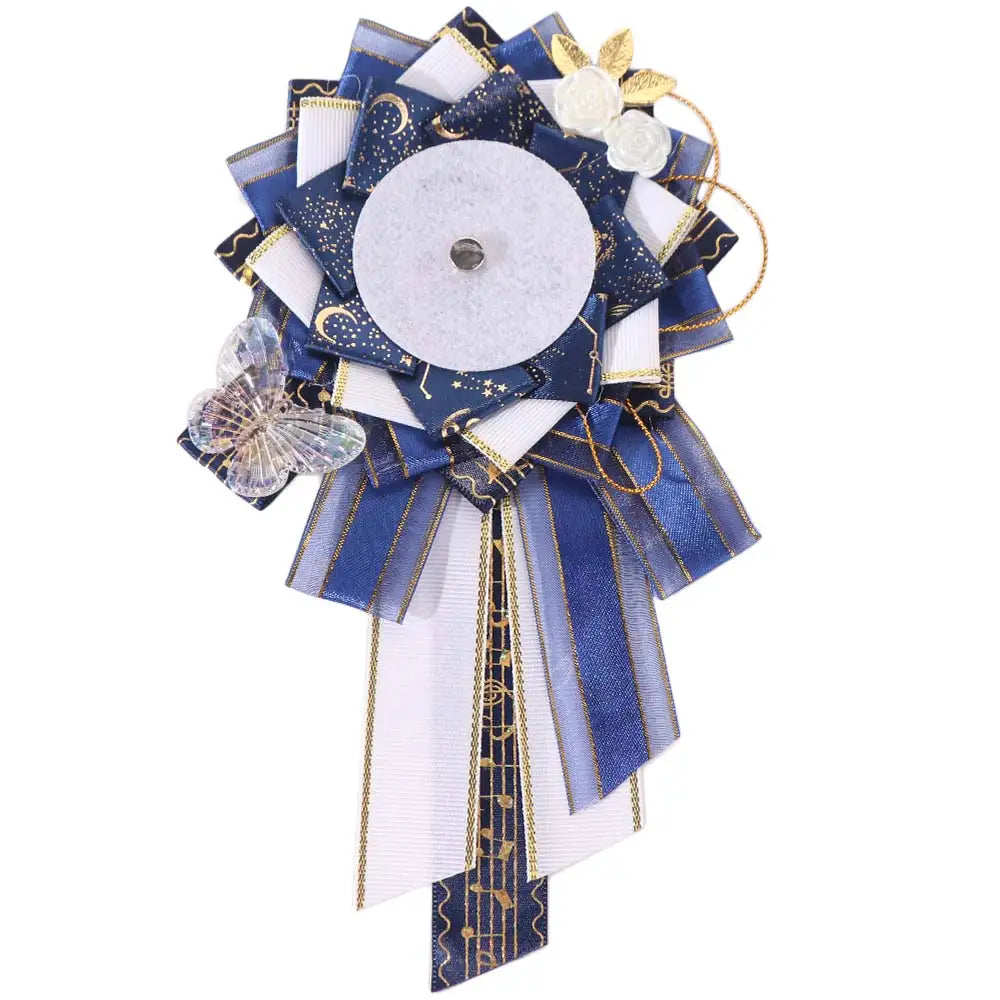Ribbon Cosplay Ita Bags Rosette Protection Flower Pin Holder 58mm Badge Accessories Fill Backpack Badge Base Tray Itabag Decor Oasis Select Dark Blue