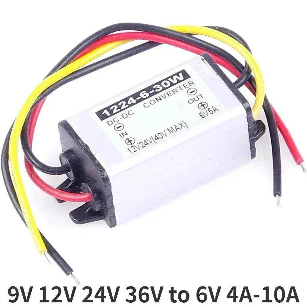 9V 12V 24V 36V to 6V 4A-10A DC-DC Buck Power Converter Step Down Power Supply Waterproof 12V 24V to 6V 12 Volt to 6 Volt Oasis Select