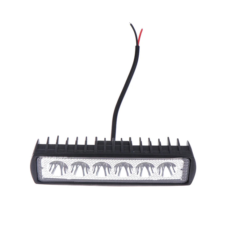 Hot Sale Car LED Light Bar 12V 18W 6000K Work Light For Car Motorcycle Truck Trailer Offroad Headlights Driving Light Oasis Select