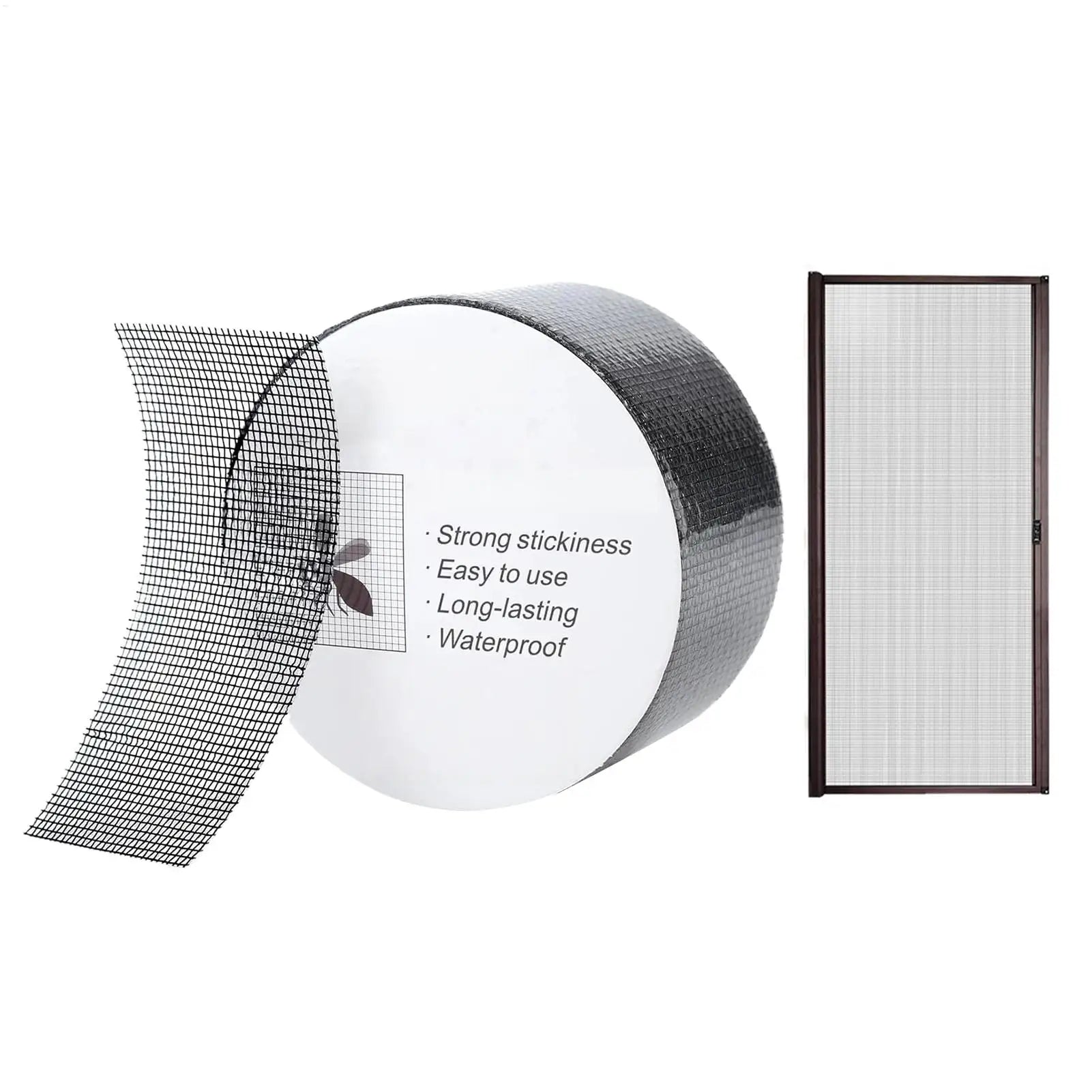 Window Screen Repair Tape Strong Adhesive Cuttable Universal Screen Window Mend Patches for Patio RV Camper Pool Railings Oasis Select
