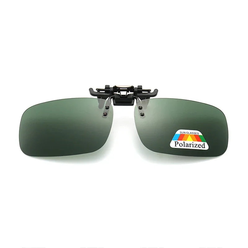 Polarized Clip Sunglasses Myopia Glasses Clip Driver Fishing Night Vision Myopia Clip-on Sun Shading Eyeglasses Oasis Select Deep Green M