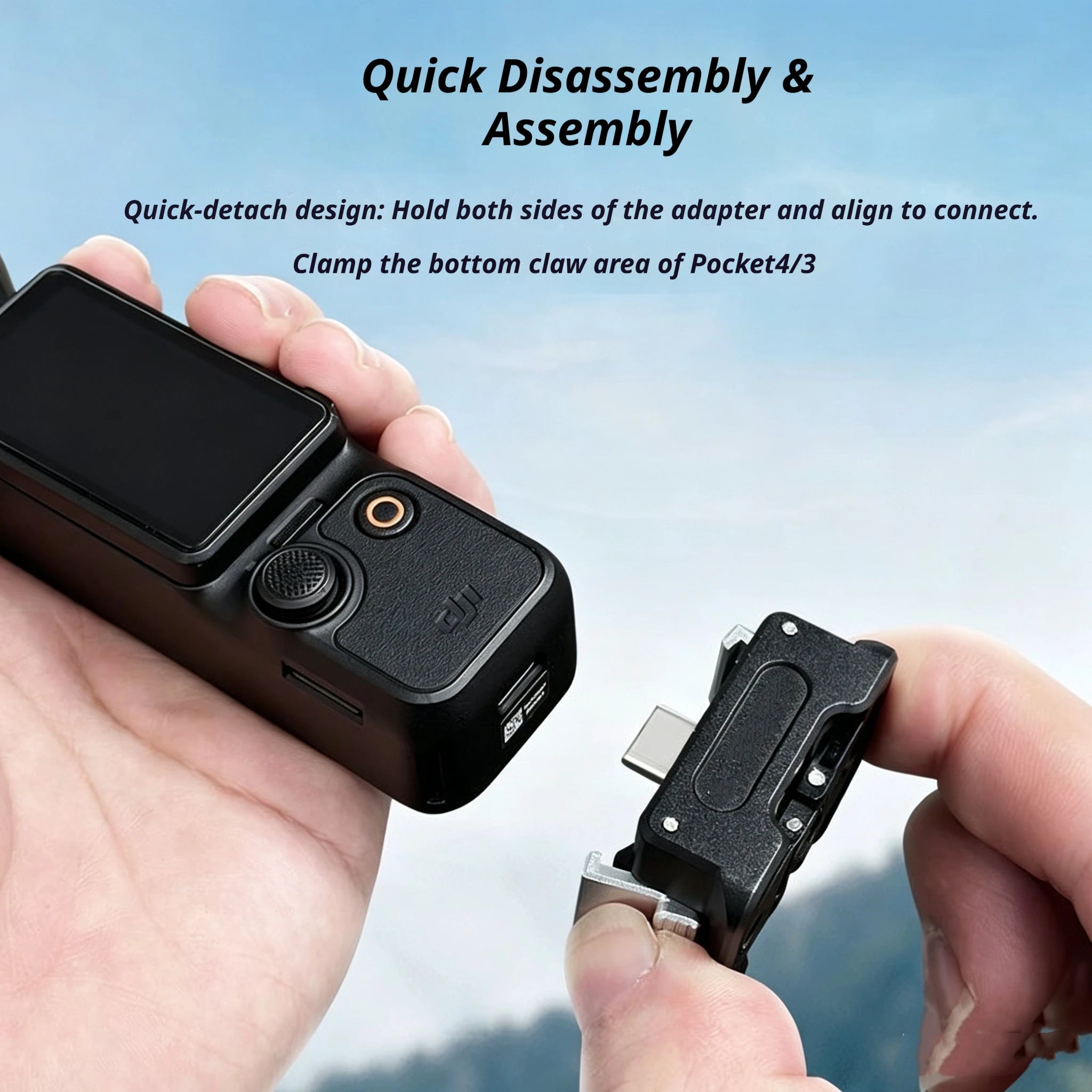 Aluminum Charging Base for DJI Osmo Pocket 3/4 | Type-C Dock