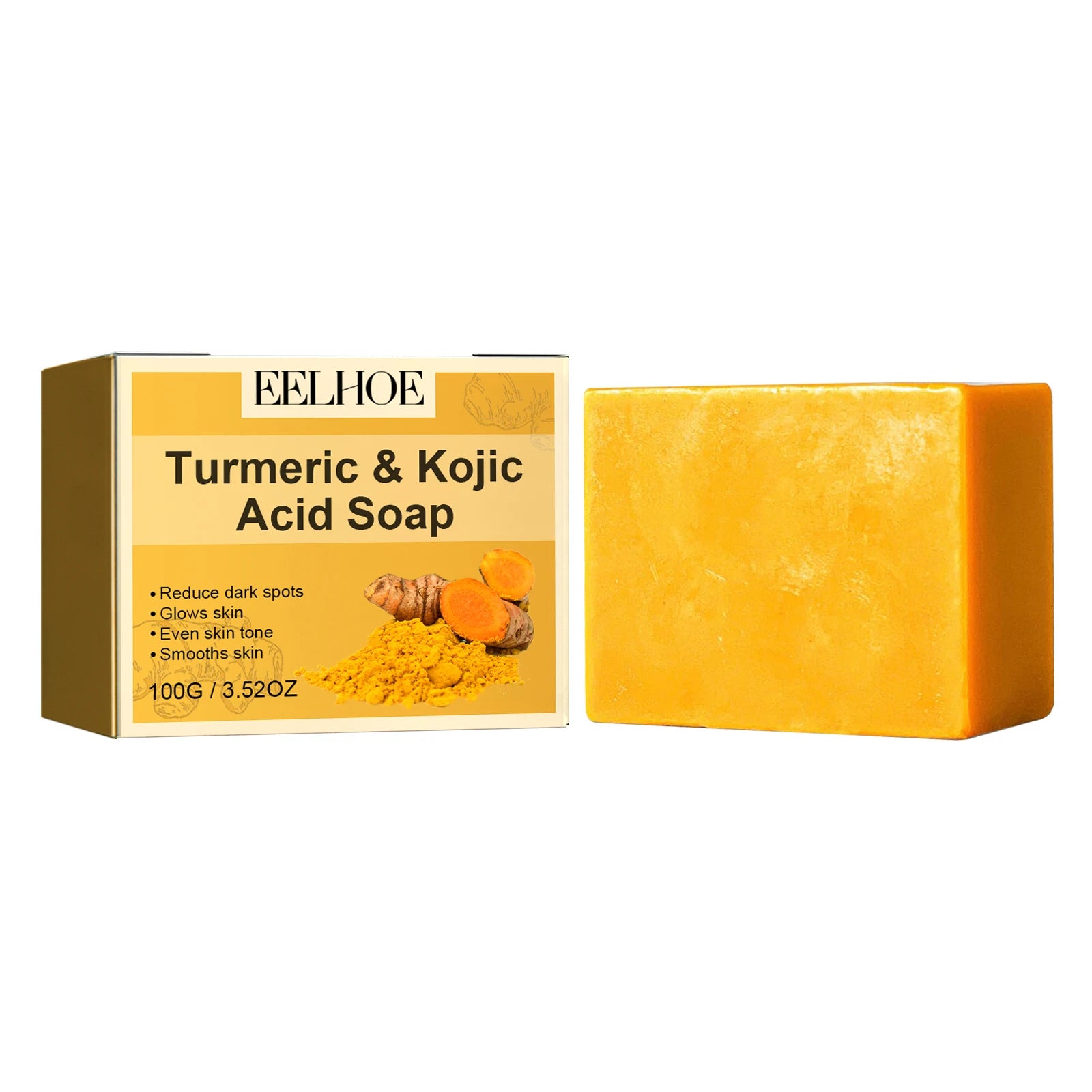 EELHOE Turmeric Kojic Acid Soap – Brighten & Fade Dark Spots