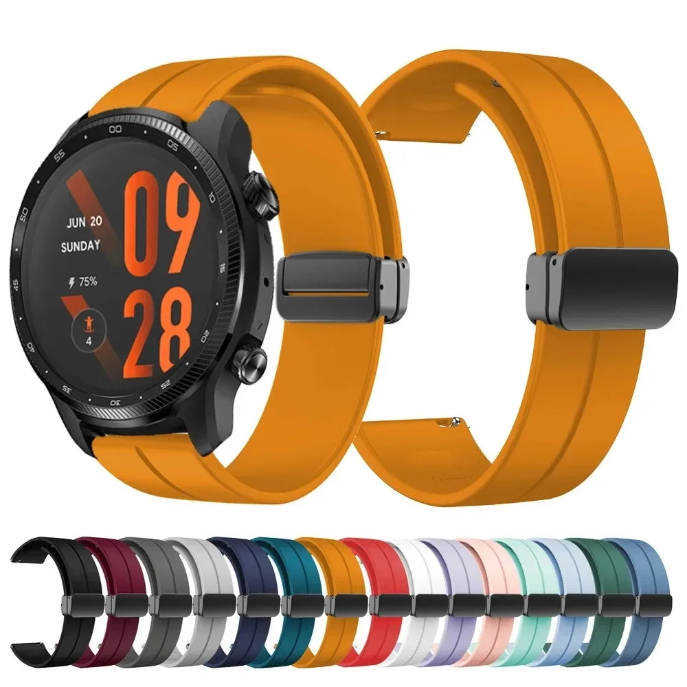 20mm Magnetic Silicone Band for Samsung Galaxy Watch 7/6/5/4 Smartwatch Band Oasis Select