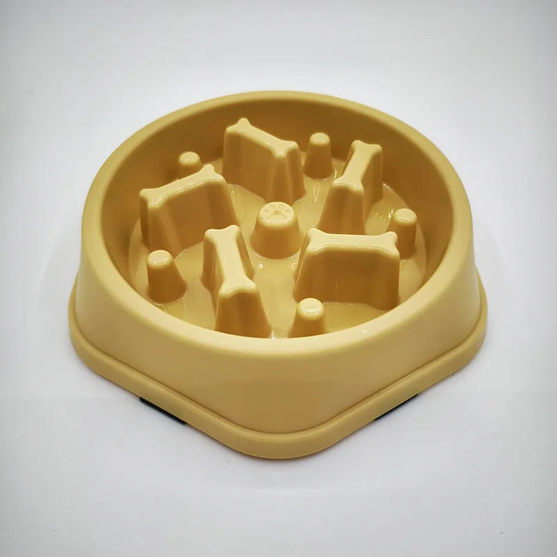 Anti-Slip Anti-Choking Slow Feeder Bowl for Large Dogs - Anti-Tip Pet Food Bowl for Golden Retriever Oasis Select Yellow