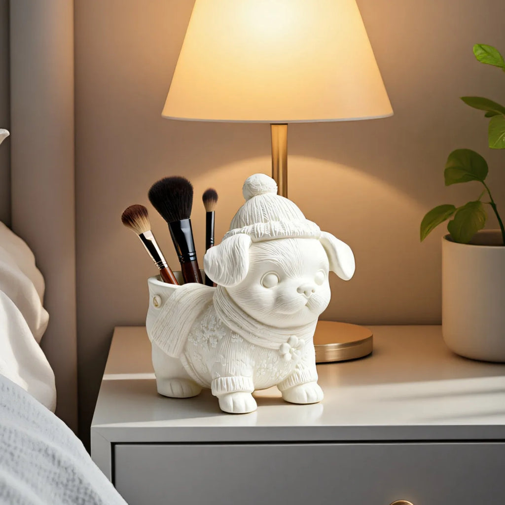 DIY Dog Flower Pot Dropping Mold Aromatherapy Candle Cup Vase Storage Silicone Mold Cement Gypsum Cup Mold Oasis Select