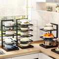 Adjustable Multi-Layer Kitchen Storage Shelves Pot Racks Sink Organizers Cabinet for Efficient Space Saving Oasis Select 4 layers