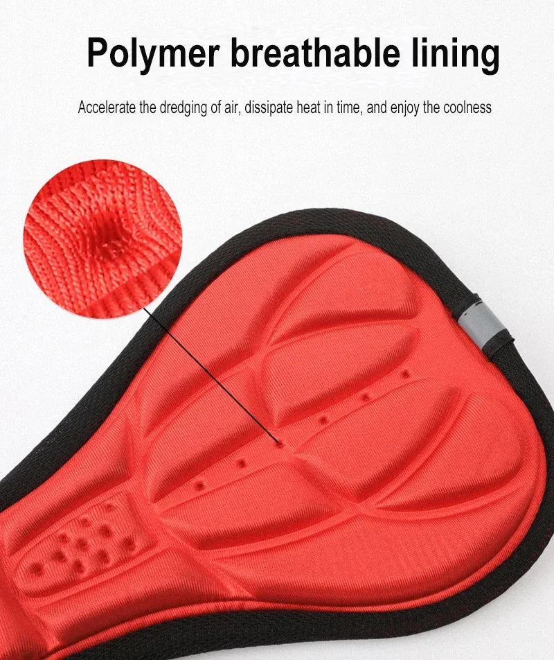 3D Bike Saddle Cover, Breathable Comfort Foam Seat Cushion for Cycling, Super Soft Bicycle Seat Pad for Men Women Bicycle Seat Oasis Select