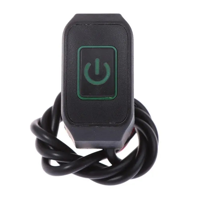 Universal 12V Button Switch for Motorcycle Handlebar: Electric Star Pressure, Waterproof Control Switch Oasis Select Green