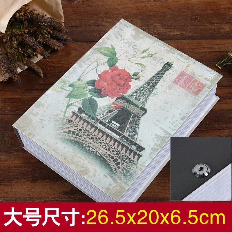 Simulation Book Coin Bank Paper Money Password Box Children Safe Book Storage Box Desktop Storage Box Oasis Select key 8