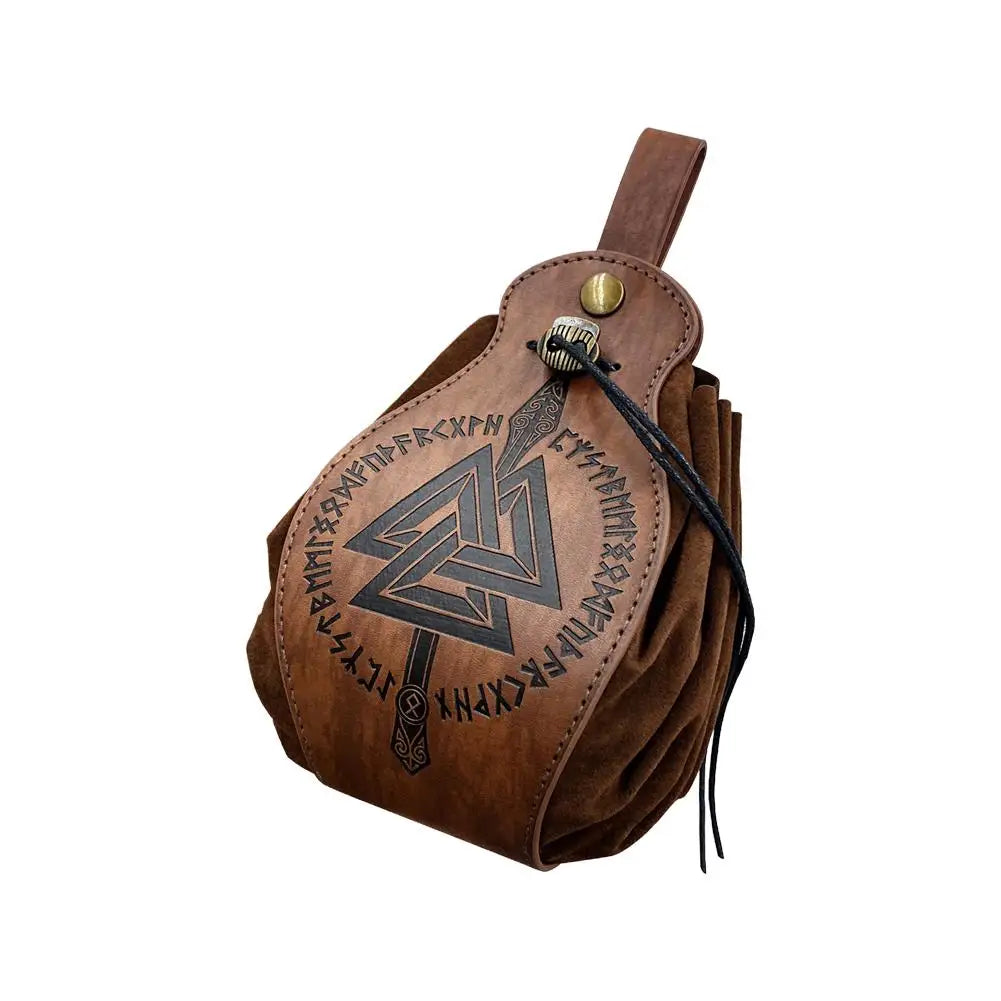PU Leather Celtic Dice Bag Pouch | D&D RPG LARP Medieval Gift