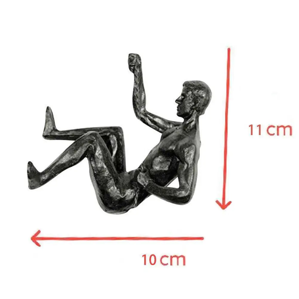 Athlete Rock Climbing Man Resin Background Wall Hanging Decoration Sculpture Statue Figures Creative Rock Climber Statue Pendan Oasis Select