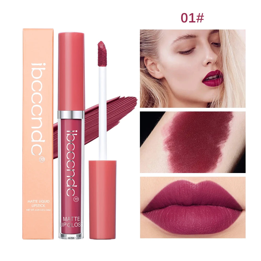 Matte Velvet Lip Gloss Lipstick Waterproof Non-stick Cup Not Easy To Fade Long Lasting Lip Glaze Lipstick Makeup Cosmetics Oasis Select
