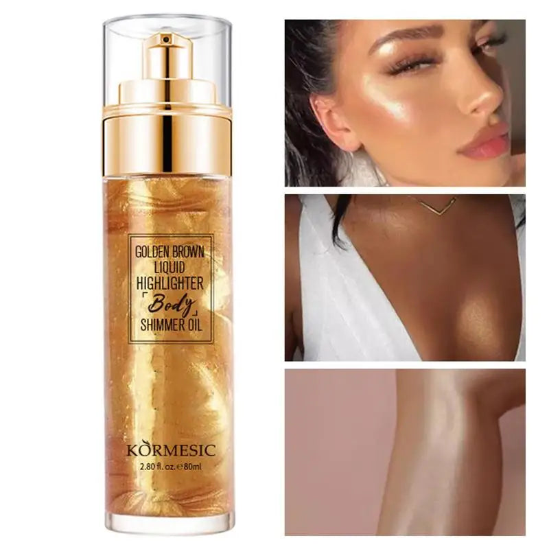 Glitter Spray Hair Body Glitter Spray Sparkly Quick High-Gloss Face Highlighter Long Lasting Shimmery Body Makeup Spray Oasis Select