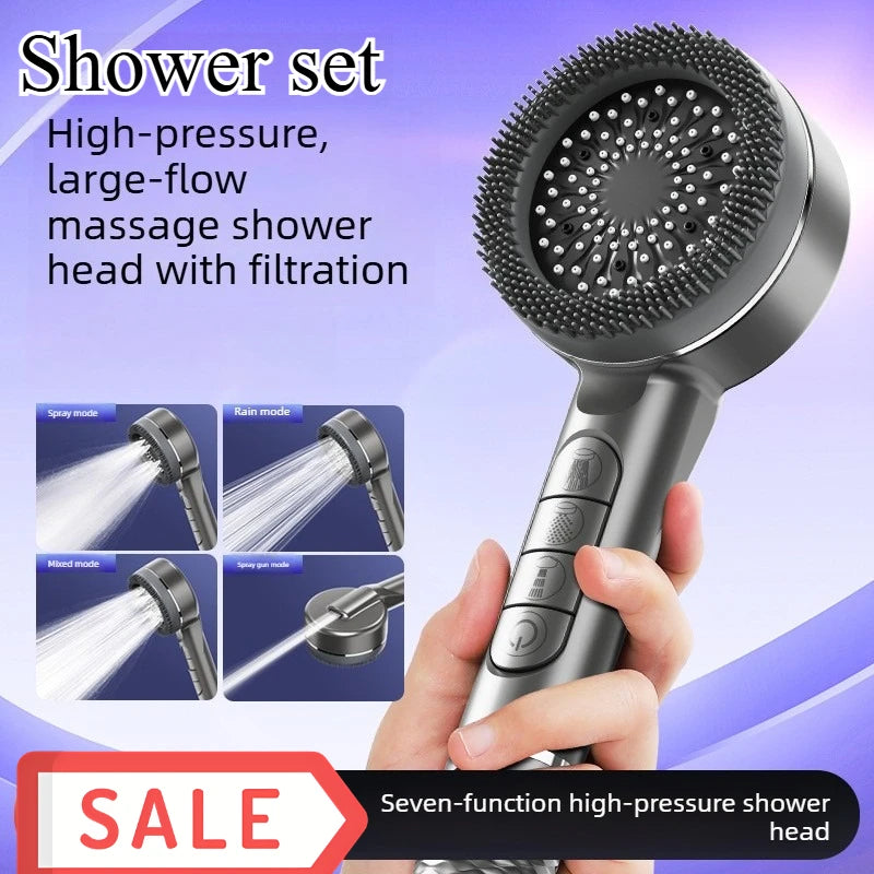 Shower Set with Rain Shower Head Faucet for Bathroom Accessories Water Saving Adjustable Pressure Spray Bathroom Accessories Oasis Select