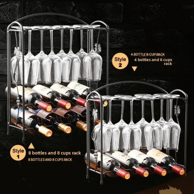 Household red wine glass rack wine cabinet wine rack ornament wine decoration upside down wine glass rack modern light luxury Oasis Select