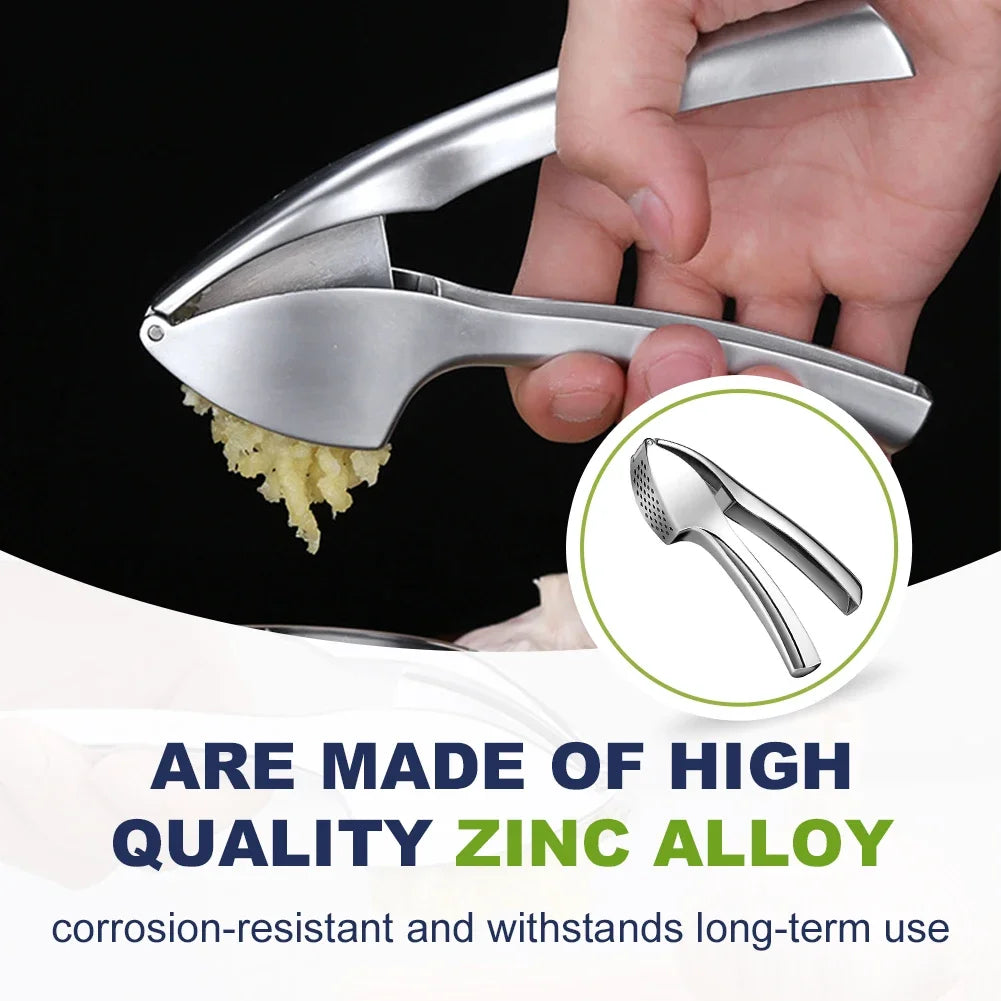 Garlic Press Stainless Steel Garlic Mincer Garlic Crusher Detachable Easy to Squeeze and Clean Kitchen Tools for Fine Garlic Oasis Select