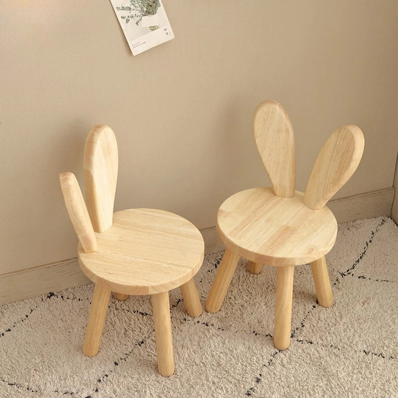 Solid wood chair Home backrest stool Simple small wooden stool Living room wooden stool Log bench Small stool Low stool Oasis Select