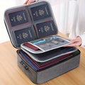 1pc Document Storage Bag Lock Waterproof Document Bag Office Large Capacity ID Bag Business Card Bag Bill Document Organizer Bag Oasis Select Grey