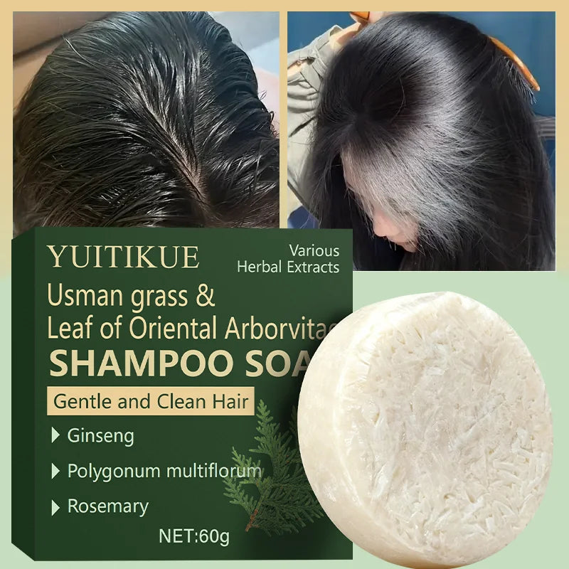 YUITIKUE Cypress Leaves Shampoo Bar with Ginseng & Rosemary, Fast Foaming Easy Rinse for Soft Shiny Hair Oasis Select Default Title