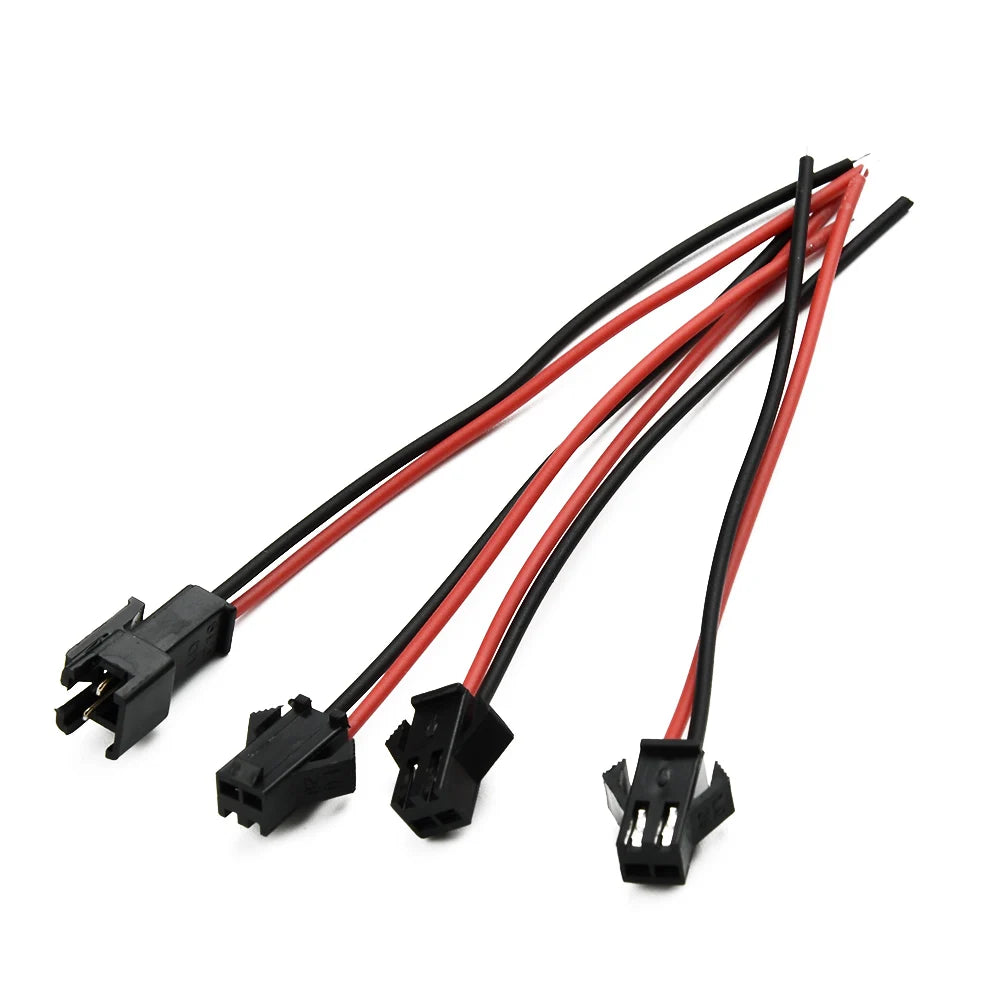 2.54mm SM 2-Pin Connector Cables for LED Strips – 5 or 10 Pairs LED Connector Cable Oasis Select