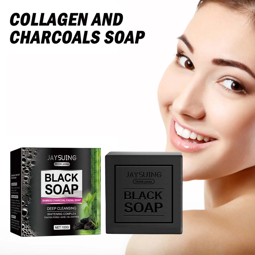 Bamboo Charcoal Cleansing Face Soap Remove Facial Dirt Reduce Blackheads Prevent Pore Blockage Deep Exfoliating Cleansing Soap Oasis Select