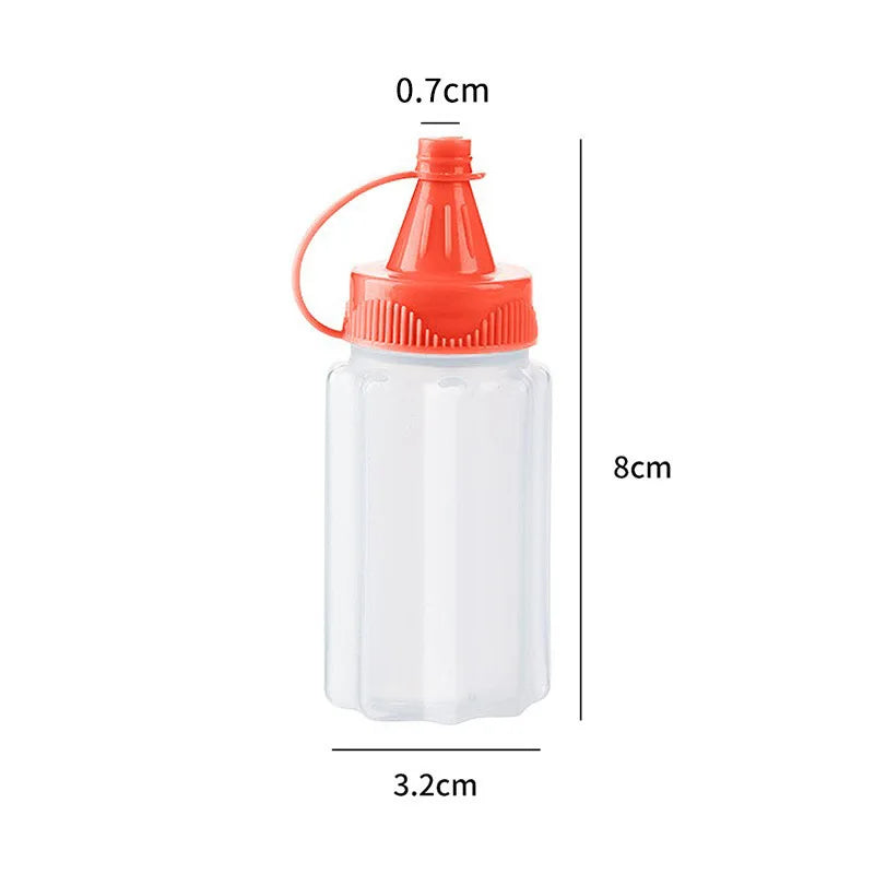 80ml Ketchup Bottle Mini Condiment Dispenser Honey Mustard Salad Squeeze Sauce Container for Outdoor BBQ Oasis Select Red
