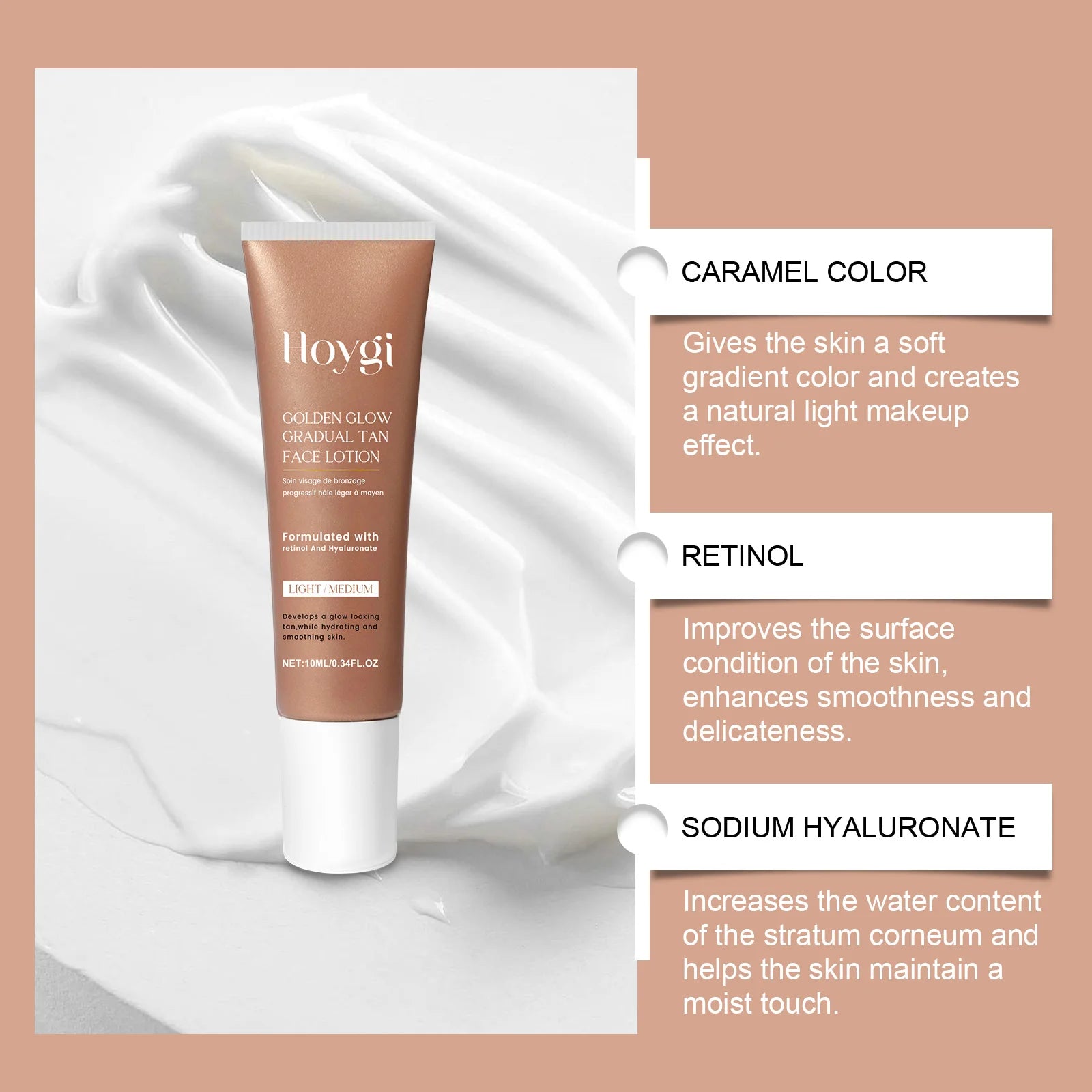 Self-Tanning Lotion Sunless Self Tanner for Face Body Waterproof Long-Lasting Glow Body Bronzer Even Skin Tone Bronzing Lotion Oasis Select