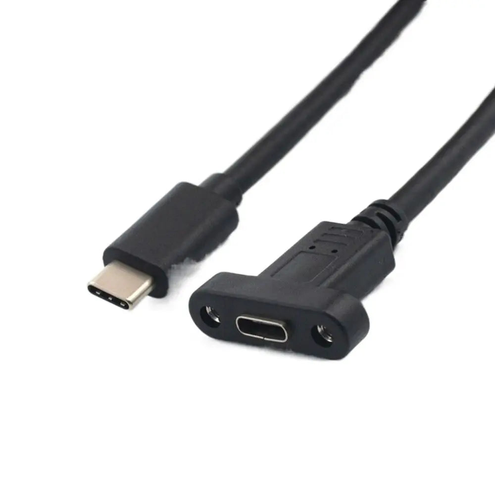 Panel Mount USB3.1 With Screw Hole USB-C Extension Line Lock Connector Cable USB-C Male To Female Cable Type C Extension Cable Oasis Select
