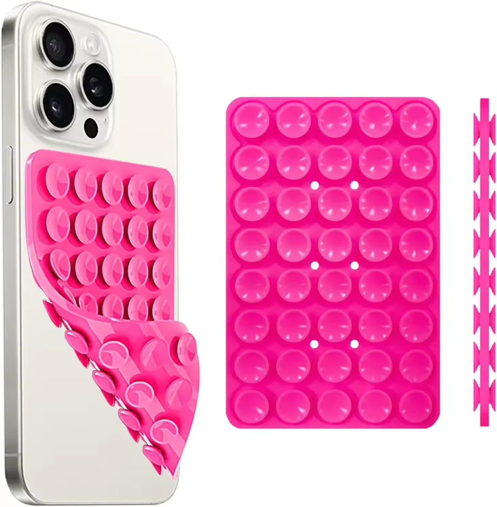 Silicone Suction Cup Phone Case Double Sided Detachable Stand for Hands-Free Wall Stand for Selfies and Videos Oasis Select deep powder