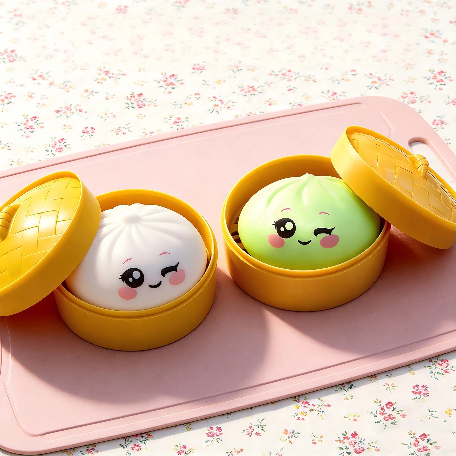 5 Colors Dumpling Squishes Stress Balls Simulation Food Squishies Stress Relief Toys for Adults Kids Squeeze Dough Ball Gifts Oasis Select