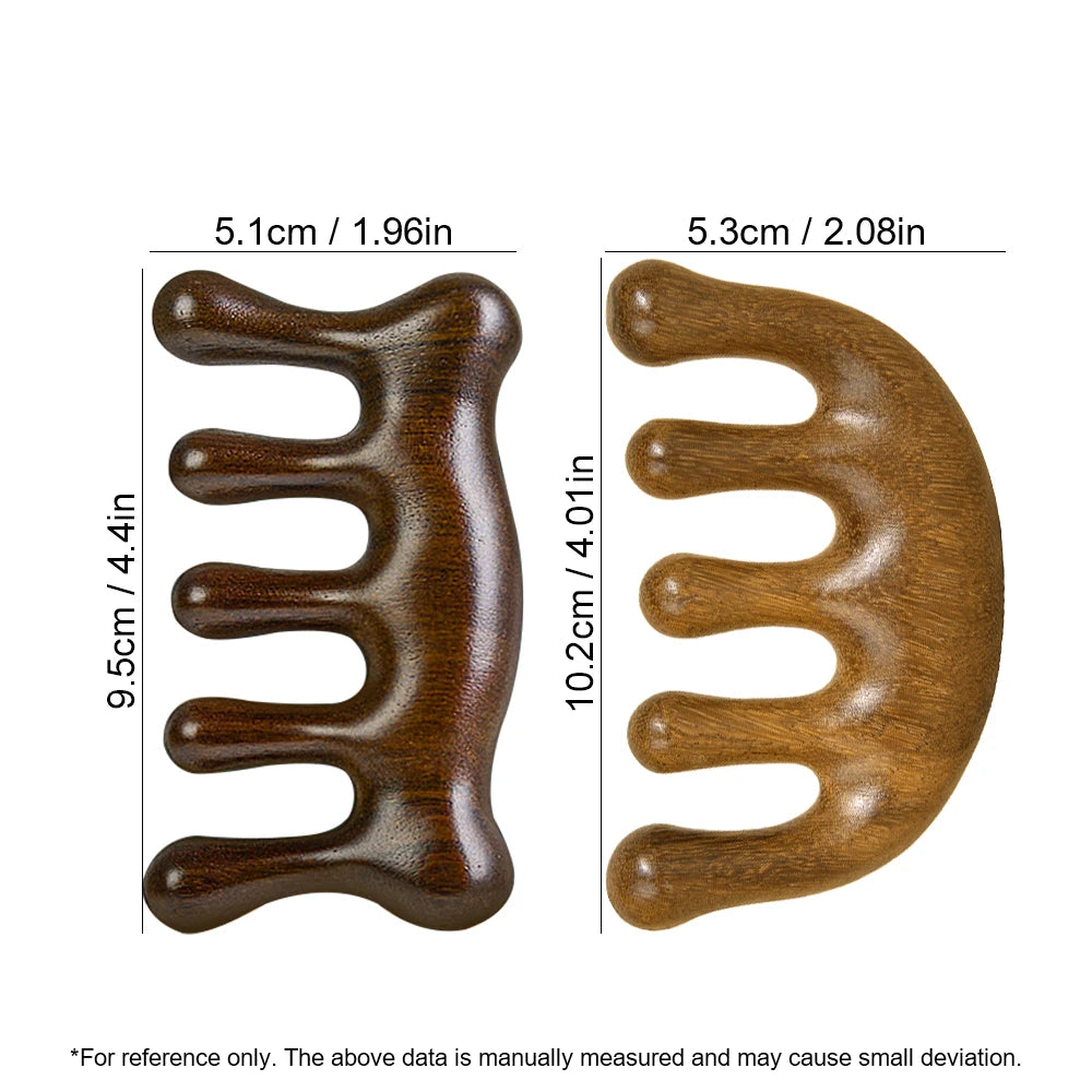1pc Wooden Scalp Massager Sandalwood Wide Tooth Combs Wood Massage Comb & Sandalwood Comb for Luxurious Hair Care Oasis Select