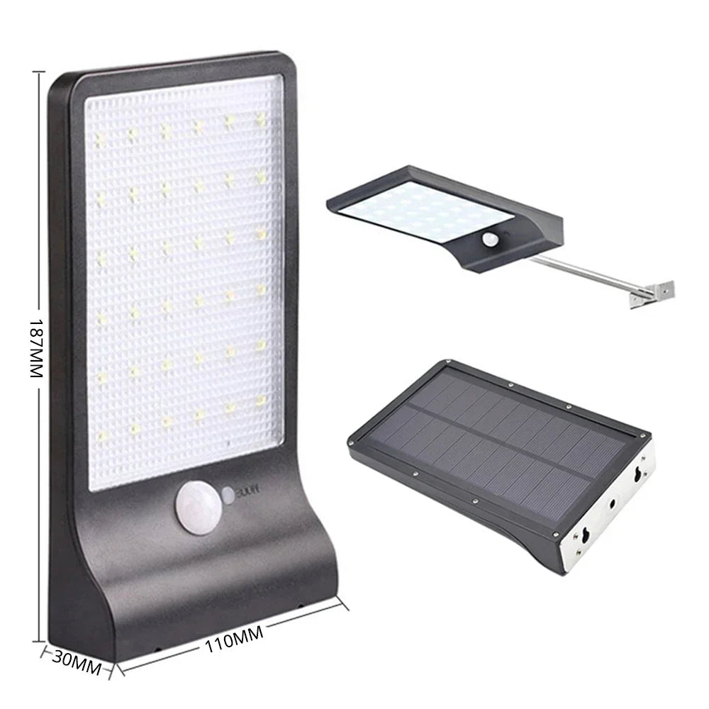 HVIERO 36 LED Solar Wall Light – Motion Sensor & IP65 Waterproof