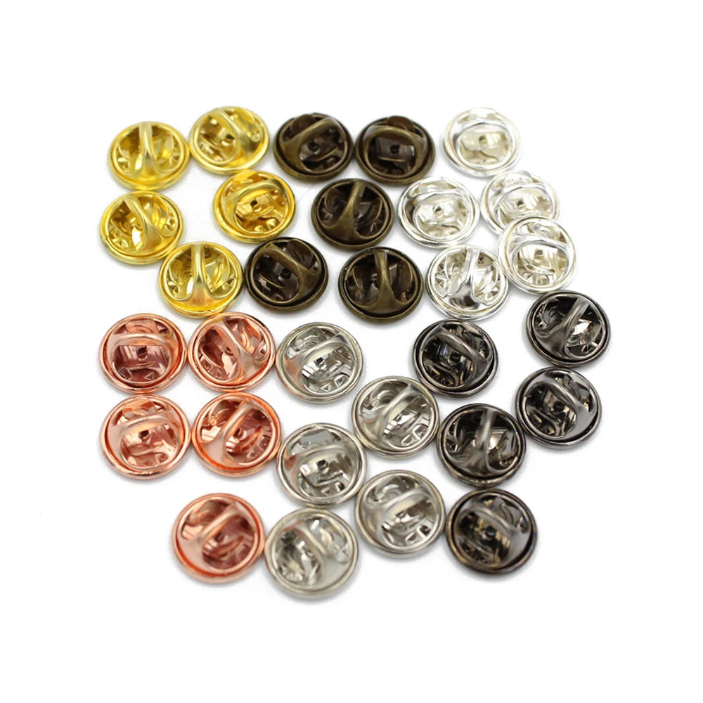 50Sets Blank Scatter Butterfly Clutch Pin Holder Enamel Locking Backs Tie Tacks Jewelry Pin Backings Clasp for Brooch Lapel Hat Oasis Select