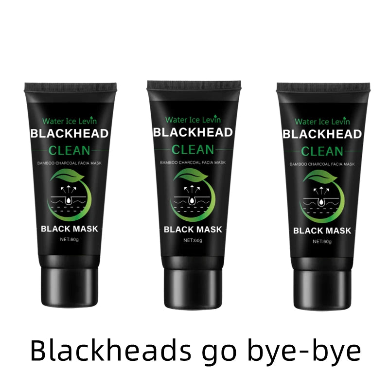 Bamboo Charcoal Fiber Mask Blackhead Removal Deep Mask Deep Cleansing Cleansing Exfoliating Mask Treatment Black Mask Oasis Select Three bottles
