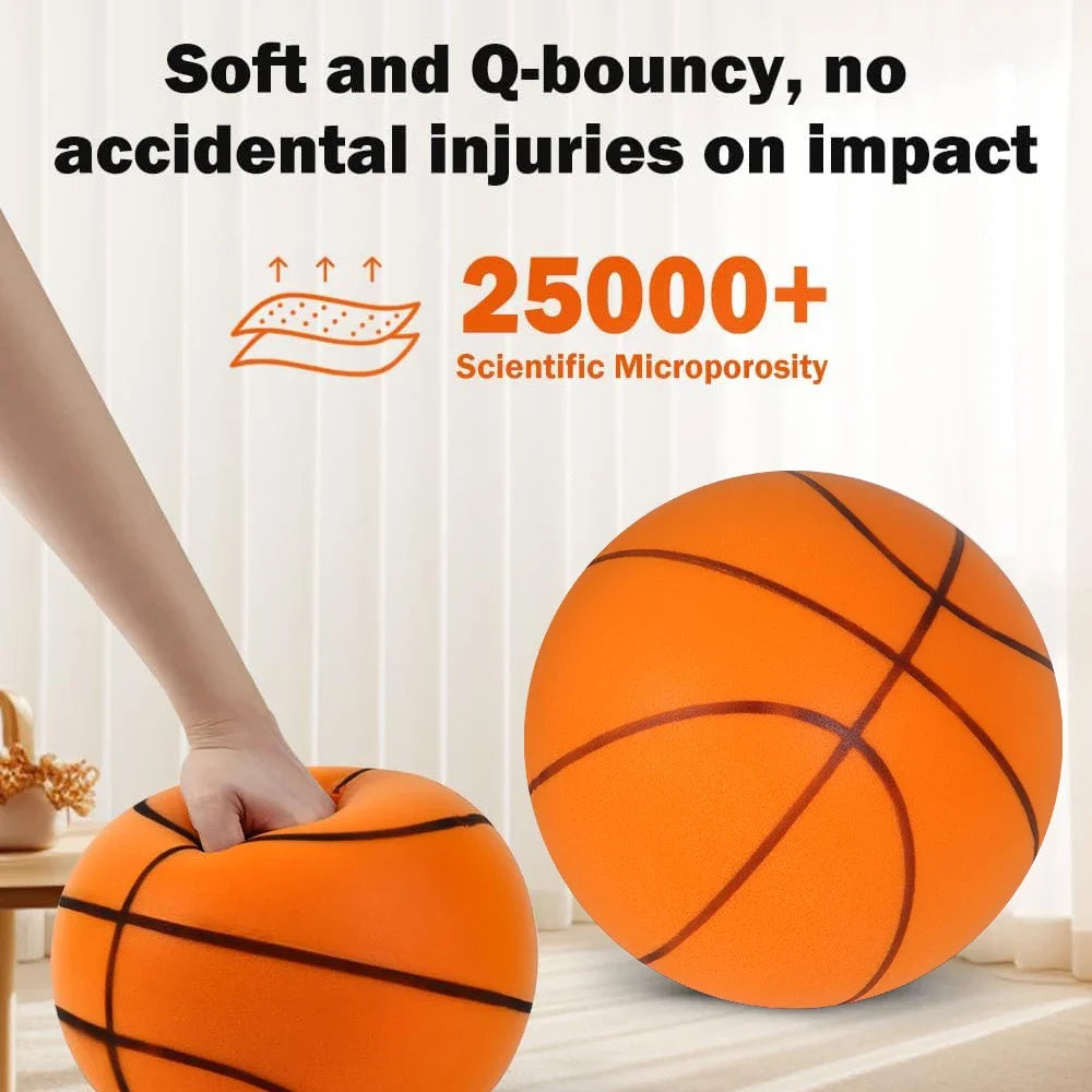 Indoor Silent Basketball Kids Foam Basketball Bouncing No Noise Squeezable Mute Ball Lightweight Sports Ball Oasis Select