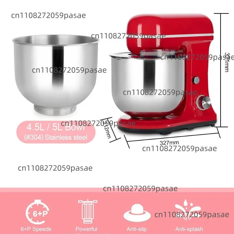 5L Stand Mixer – 6-Speed Dough Blender & Egg Beater