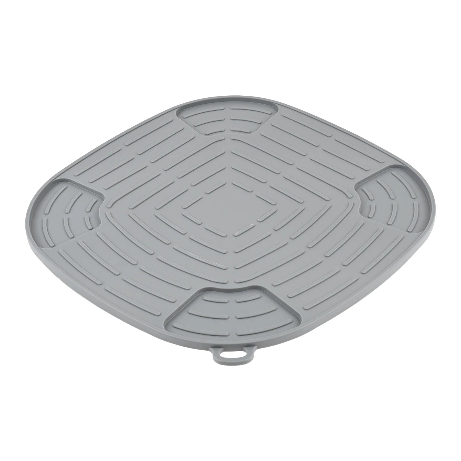 1Pc 10.23" Silicone Air Fryer Mat Heat Resistant 446°F for Ninja FN101GY Non-Slip Dishwasher Safe Countertop Protector Trivet Oasis Select Grey 10.23inch x 10.23inc