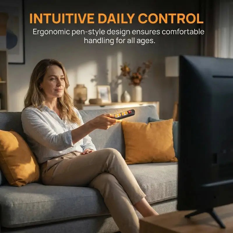 Universal Remote Controller Large 6 Keys For Elderly Smart Learning TV DVD User Friendly Design Home Electronics Control Device Oasis Select