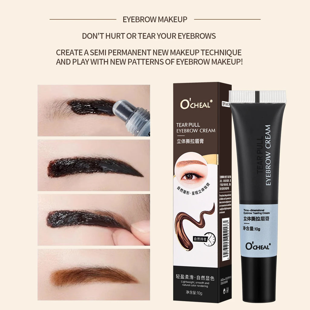OCHEAL Eyebrow Gel Peel Off Natural Tinting Tattoo Waterproof Long Lasting Eye Cream Coloring Eyebrow Glue Quick Dry Brow Makeup Oasis Select