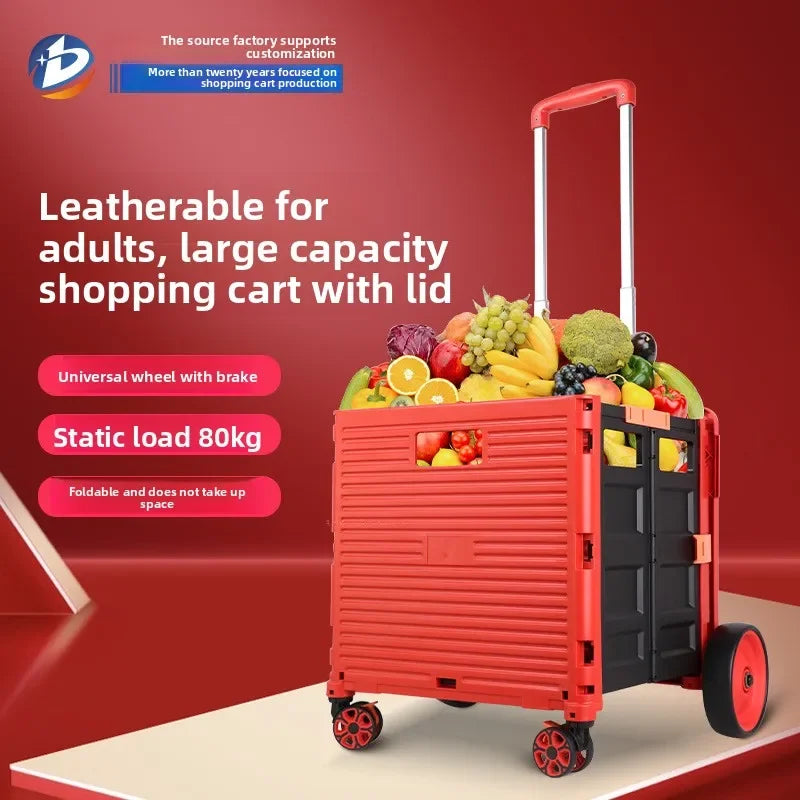 shopping cart vegetable cart trolley cart household folding oversized wheel climbing stairs trolley supermarket shopping cart Oasis Select