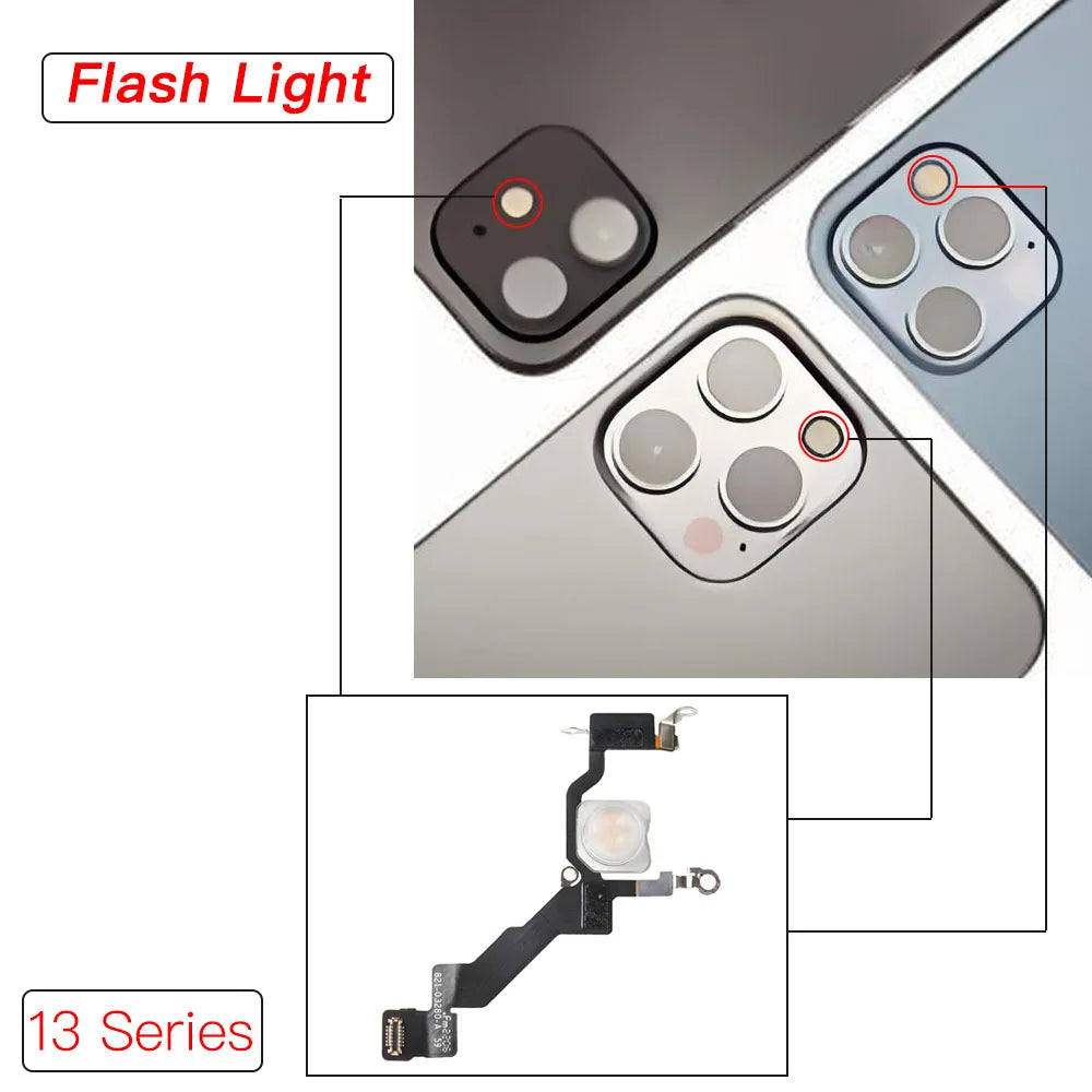Flashlight Flex Cable iPhone 13 Mini Pro Max + Mic Module
