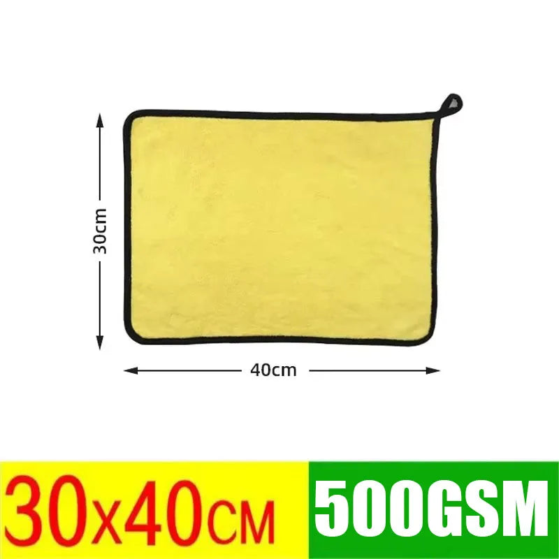 1/3pcs Car Wash Microfiber Towel 30x30/40/60CM Car Cleaning Drying Cloth Hemming Car Care Cloth Detailing Car Wash Towel Oasis Select 1pcs-30x40cm