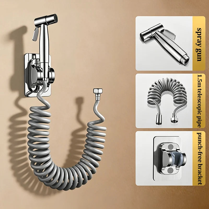 High Pressure Toilet Sprayer Gun – 1 In 2 Out Corner Valve