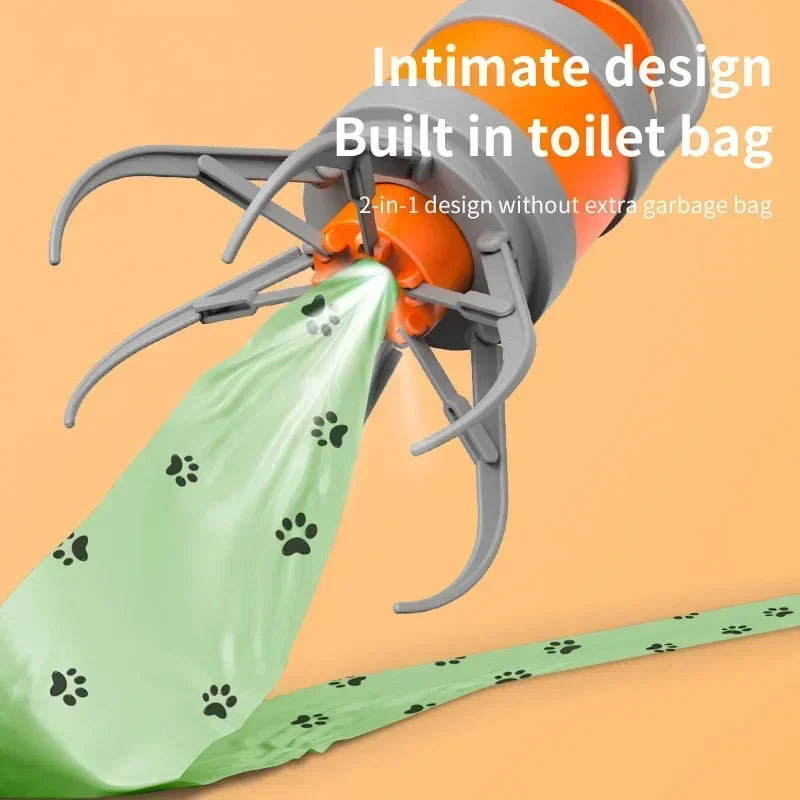Pet Excrement Shovel Picker Zero-contact Pet Toilet Picker Walking Dog Excrement Picker Garbage Bag Dispenser Dog Accessories Oasis Select