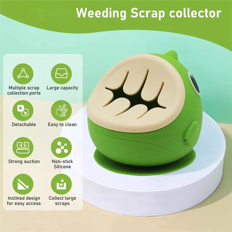 LIKE WISH Detachable Large Capacity Suctioned Vinyl Weeding Scrap Collector,Weeding Vinyl Tool,Vinyl Collection Box Easy To Use Oasis Select